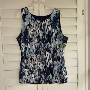 Ann Taylor Multicolor Abstract Tank Top